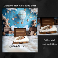 cartoon hot air teddy