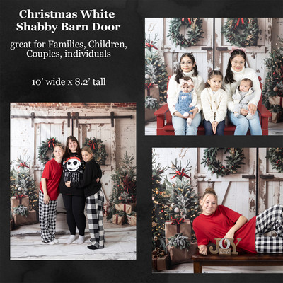 christmas white shabby barn