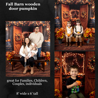 fall barn wooden door pumpkin