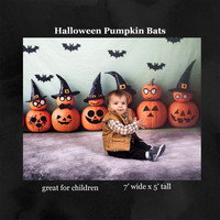 halloween pumpkin bats