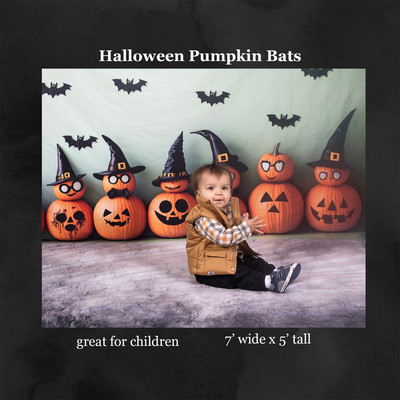 halloween pumpkin bats