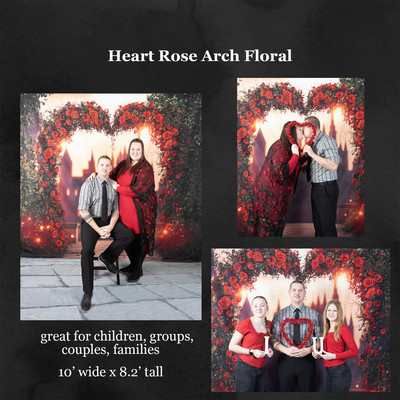 heart rose arch